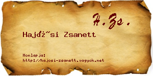 Hajósi Zsanett névjegykártya